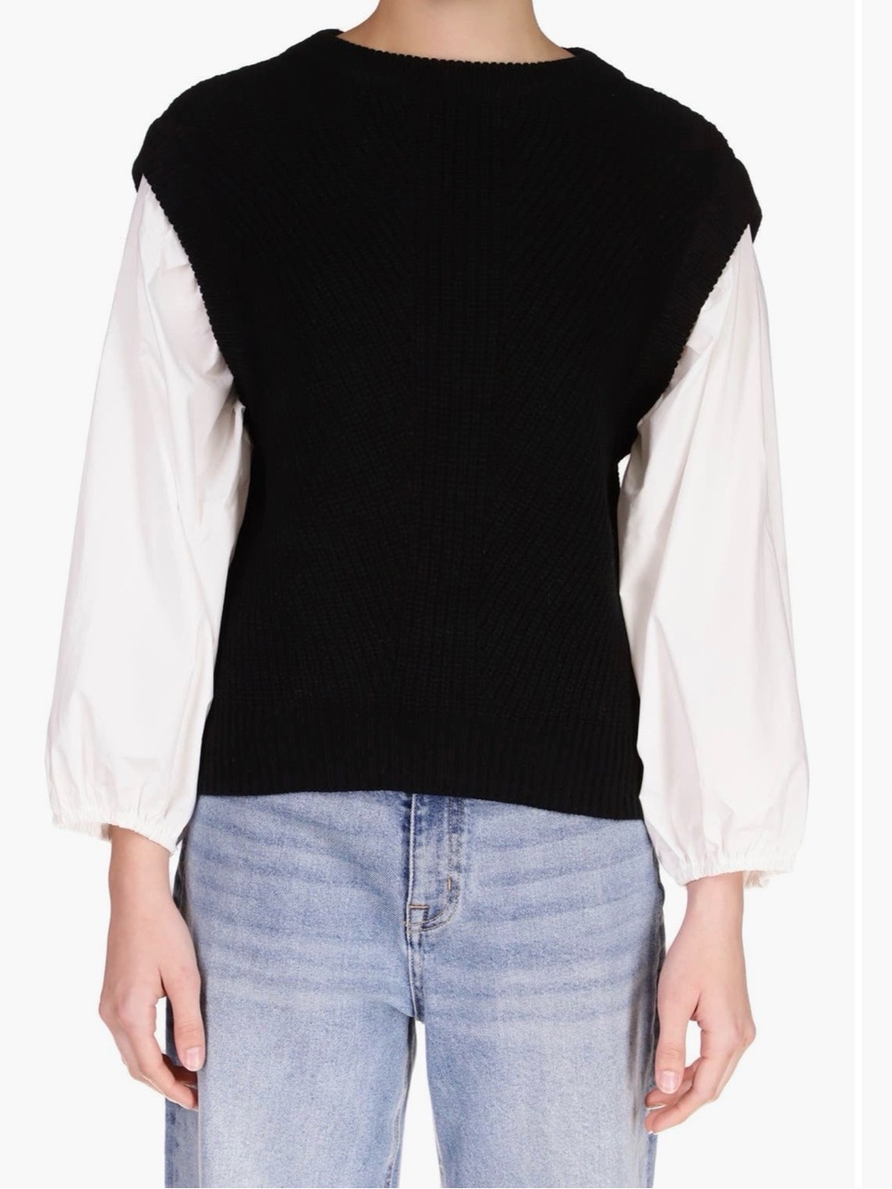 Two Become One Mixed Media Top by Sanctuary